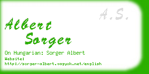 albert sorger business card